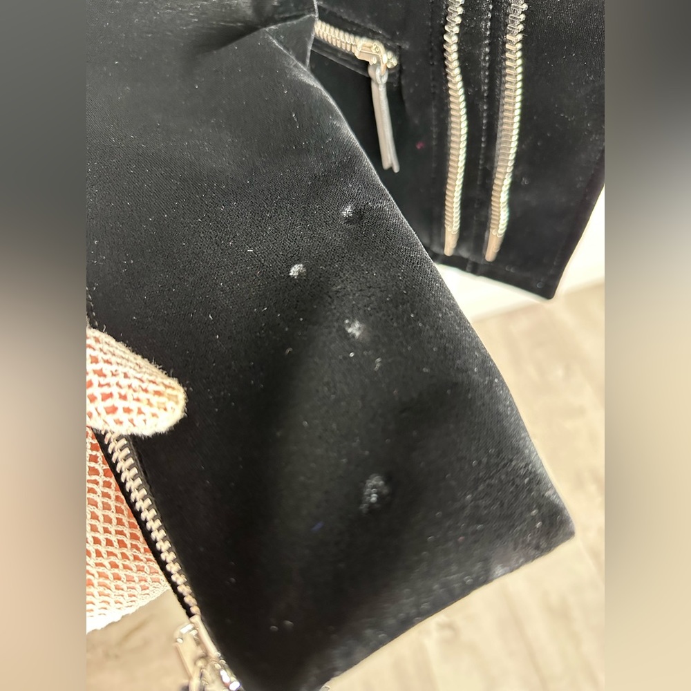 Giuseppe Rhinestone Embellished Black Velvet Biker Jacket Zanotti Medium Small - Picture 17 of 17
